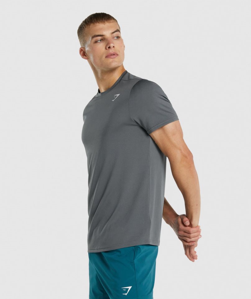 Men's Gymshark Arrival Regular Fit T-Shirts Grey | CA 8DA65N